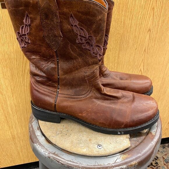 Justin Boots 12D Brown Leather Tall Boots main image 5